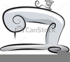 Girl Sewing Clipart Image