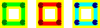 Three Block Icons Clip Art