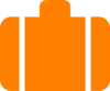 Orange Baggage Symbol Clip Art
