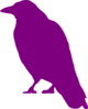Violet Crow Silhouette Clip Art