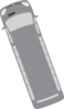 Gray Bus - 110 Clip Art