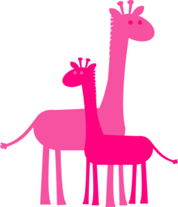 Birthday Girl Giraffes Clip Art