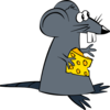Mouse With Cheese Clip Art