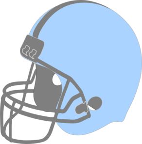Blue Football Helmet Facing Left Clip Art