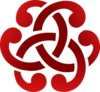 Celtic Red And Maroon Ornament Clip Art