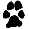 Dog Paws And Bones Single Clipart Image