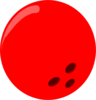 Bowling Ball - Red Clip Art