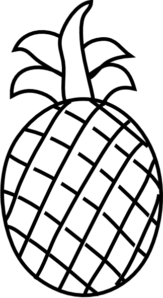 Download Pineapple Outline Clip Art at Clker.com - vector clip art ...