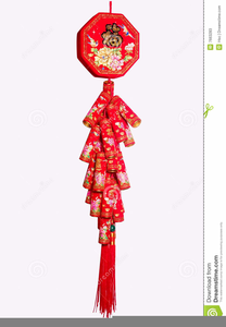 Chinese New Year Firecrackers Clipart Image