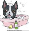 Dog Taking Bath Clipart Image