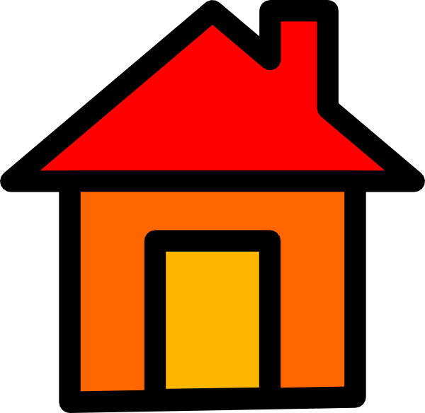 Orange And Red Home Icon Clip Art at Clker.com - vector 