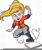 Female Softball Player Clipart Image