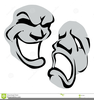 Happy And Sad Theater Masks Clipart Image