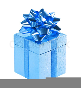 Blue Christmas Bow Clipart Image