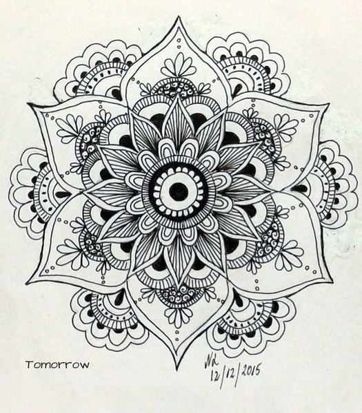 Mandala Flower Sketch | Free Images at Clker.com - vector clip art ...
