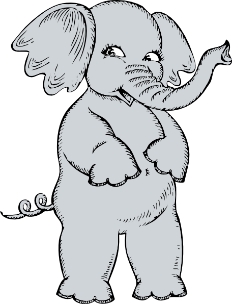 Girl Elephant Clip Art  at Clker com vector clip art  