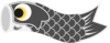 Koinobori Grey Clip Art