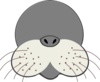 Seal With No Eyes And Mouth Clip Art