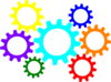 Gears Colorful Clip Art