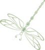 Filled Green Dragonfly Clip Art