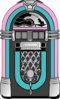 Pink And Blue Jukebox Clip Art