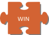Jigsaw Light Orange Win Clip Art