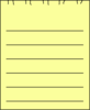 Single Yellow Sheet Paper Clip Art