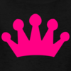 Kids Girls Black Tee With Pink Crown Design Image