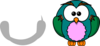 Colorful Cartoon Owl Clip Art
