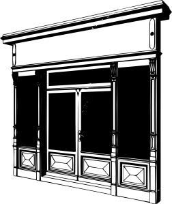 Portal With Two Show Windows 2 Clip Art