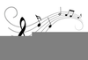 Line Of Music Notes Clipart Image