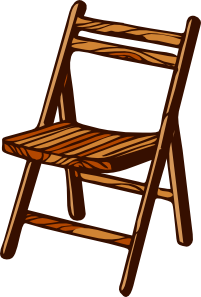 Wooden Folding Seat Clip Art