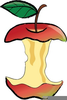 Half Eaten Apple Clipart Image