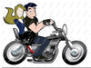 Motorcycle Cop Clipart Image
