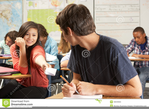 Students Sitting In Classroom Clipart Image