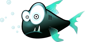 Cartoon Piranha Fish Clip Art