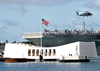 Uss Abraham Lincoln (cvn 72) Passes The Arizona Memorial In Pearl Harbor, Hawaii Image