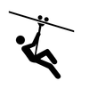 Ziplining Icon Image