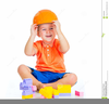 Child Playing With Toys Clipart Image