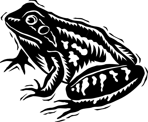 Black And White Frog Art Clip Art at Clker.com - vector ...