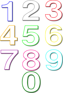 Numbers Outline Clip Art