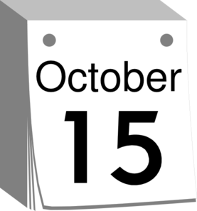 October Calendar Date Clip Art