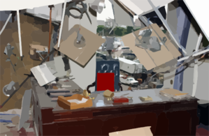Damaged Office Inside The Pentagon Clip Art