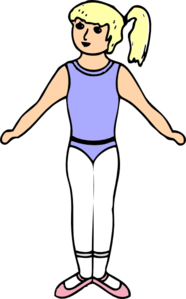Ballet Girl In Lilac Leotard Clip Art