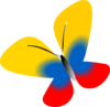Colombia Flag Butterfly Clip Art