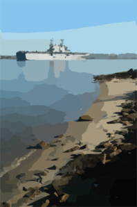 The Amphibious Assault Ship Uss Peleliu (lha 5) Transits San Diego Bay As She Returns From A Deployment In Support Of Operation Iraqi Freedom (oif). Clip Art