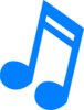 Blue Music Note Clip Art at Clker.com - vector clip art online, royalty ...