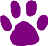 Purple Animal Footprint Clip Art