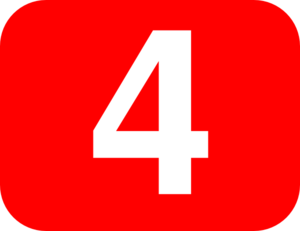 Number 4 Red Background Clip Art