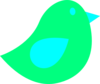Green Little Bird Clip Art
